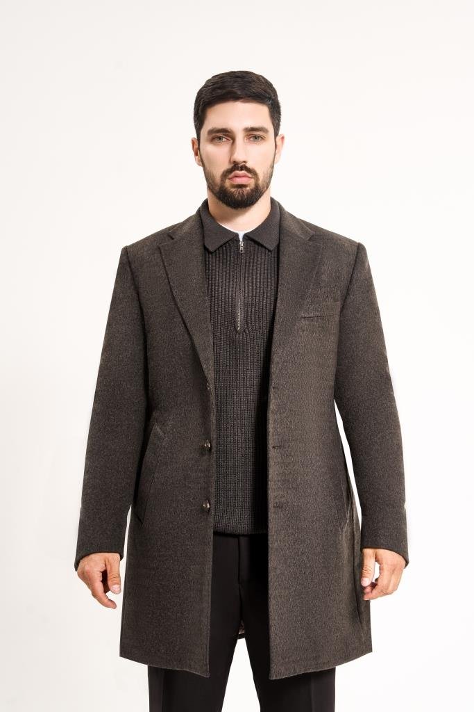 Пальто MAZALTOVMAN премиум Серое фактурное