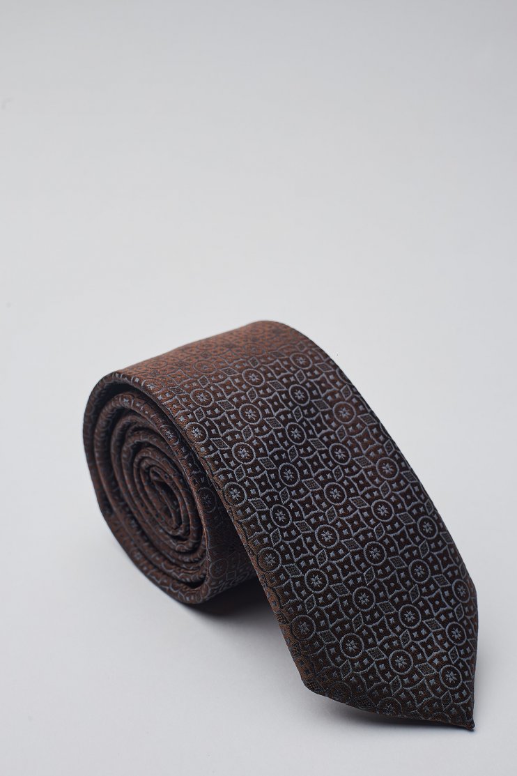 Мужской галстук Коричневый с узором