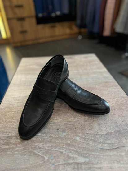 Лоферы MAZALTOVMAN Черные кожаные