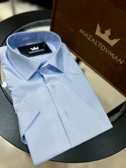 Рубашка ГРС Голубая с коротким рукавом