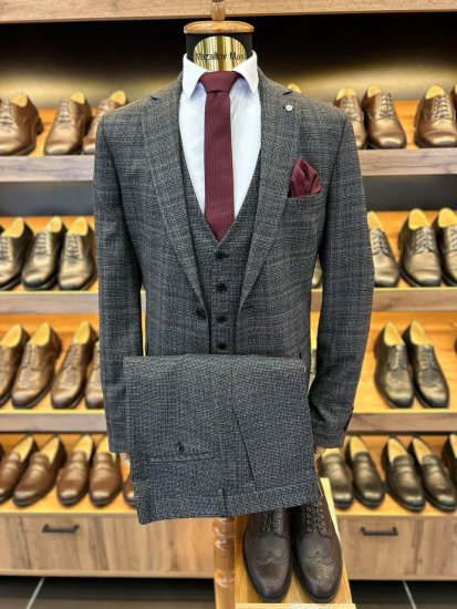 Костюм MAZALTOVMAN 3-ка Серый в клетку