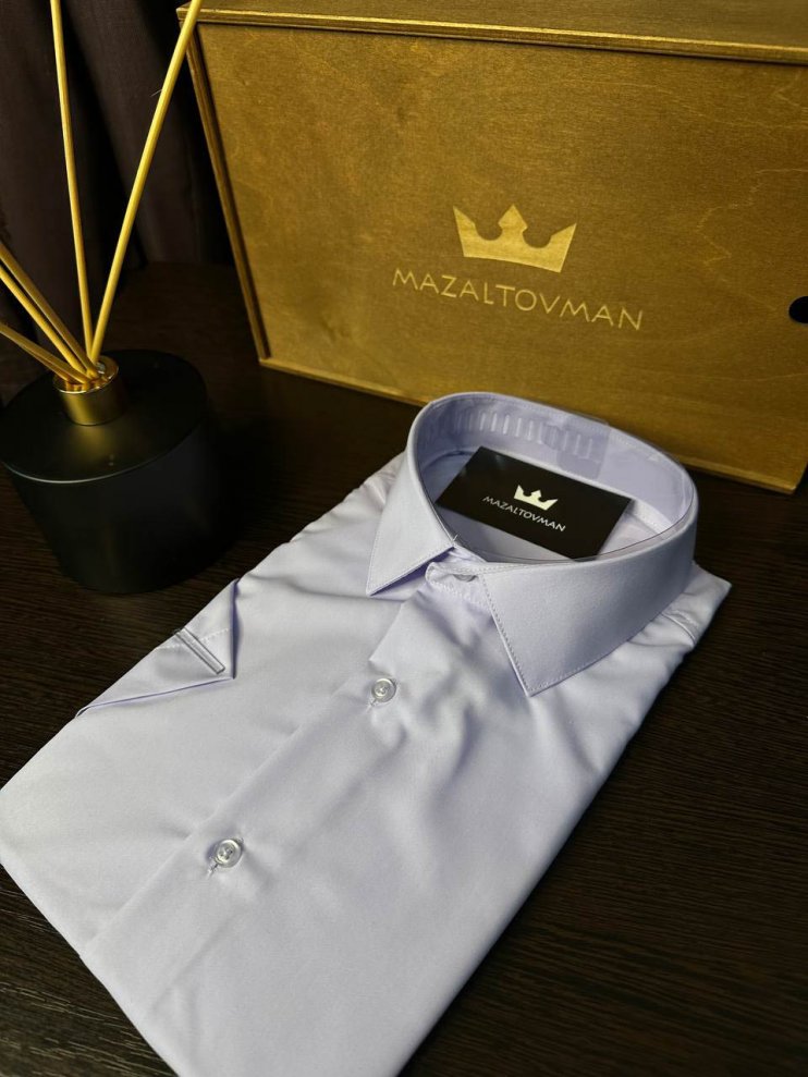 Рубашка GRS Фиолетовая с коротким рукавом