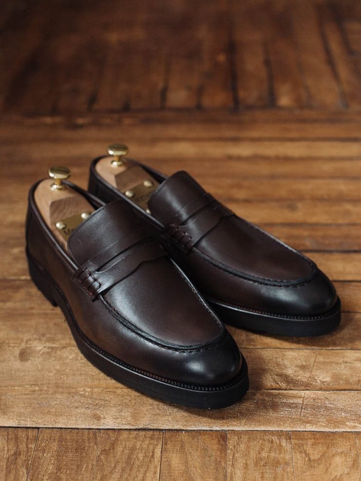 Лоферы MAZALTOVMAN Коричневые кожаные