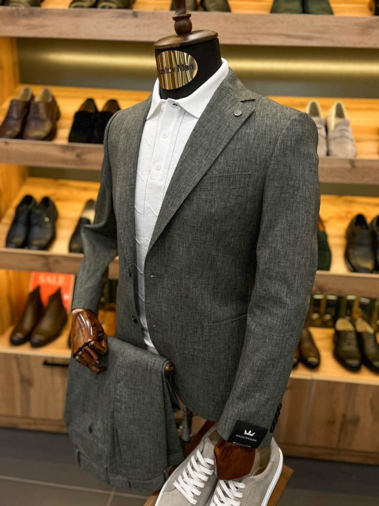 Костюм MAZALTOVMAN 2-ка премиум Лен Зеленый 