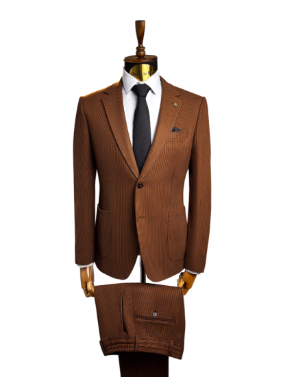 Костюм САК 2-ка Светло-коричневый в полоску