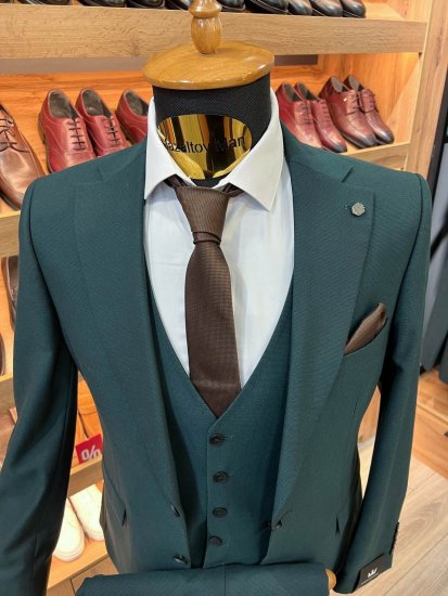 Костюм MAZALTOVMAN 3-ка премиум Зеленый фактурный