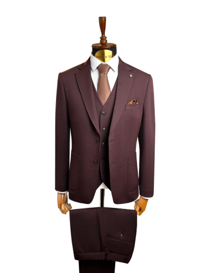Костюм САК 3-ка Бордовый фактурный