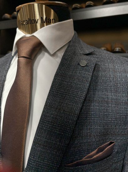 Костюм MAZALTOVMAN 3-ка Синий в клетку